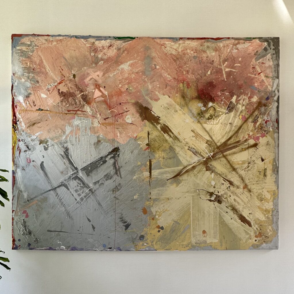 custom canvas frame hanging in home