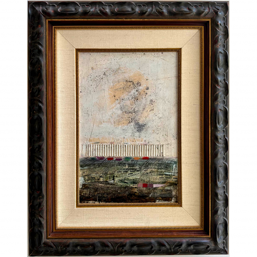 A music molded canvas frame.