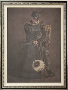 Painting with double matting and frame