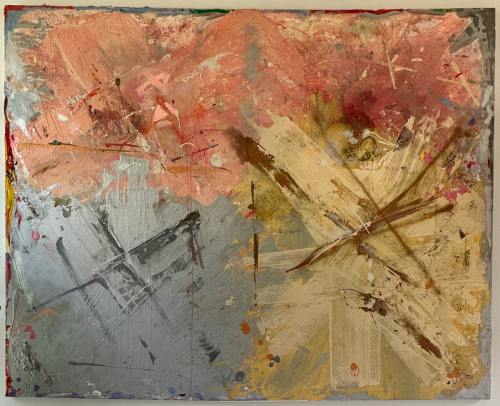 Abstract art in a gallery wrap canvas frame.