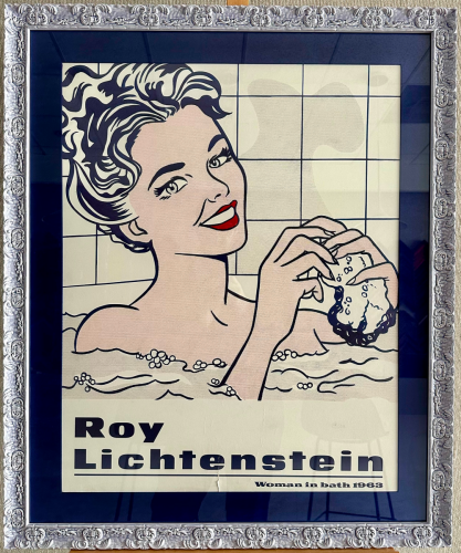 Custom ornate molded frame for Pop Art print.