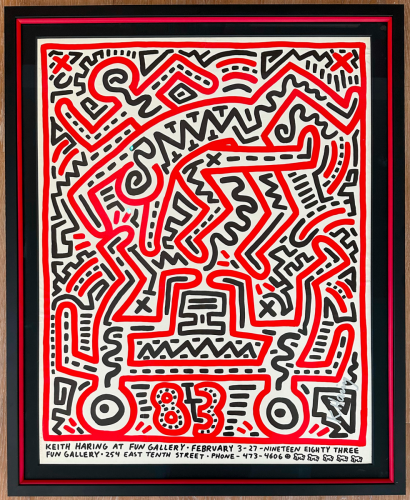 Modern pattern print in a picture frame.